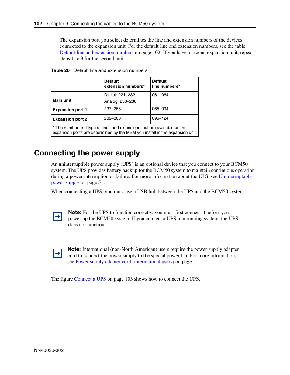 Connecting the power supply | Nortel Networks BCM50 User Manual | Page 102 / 280