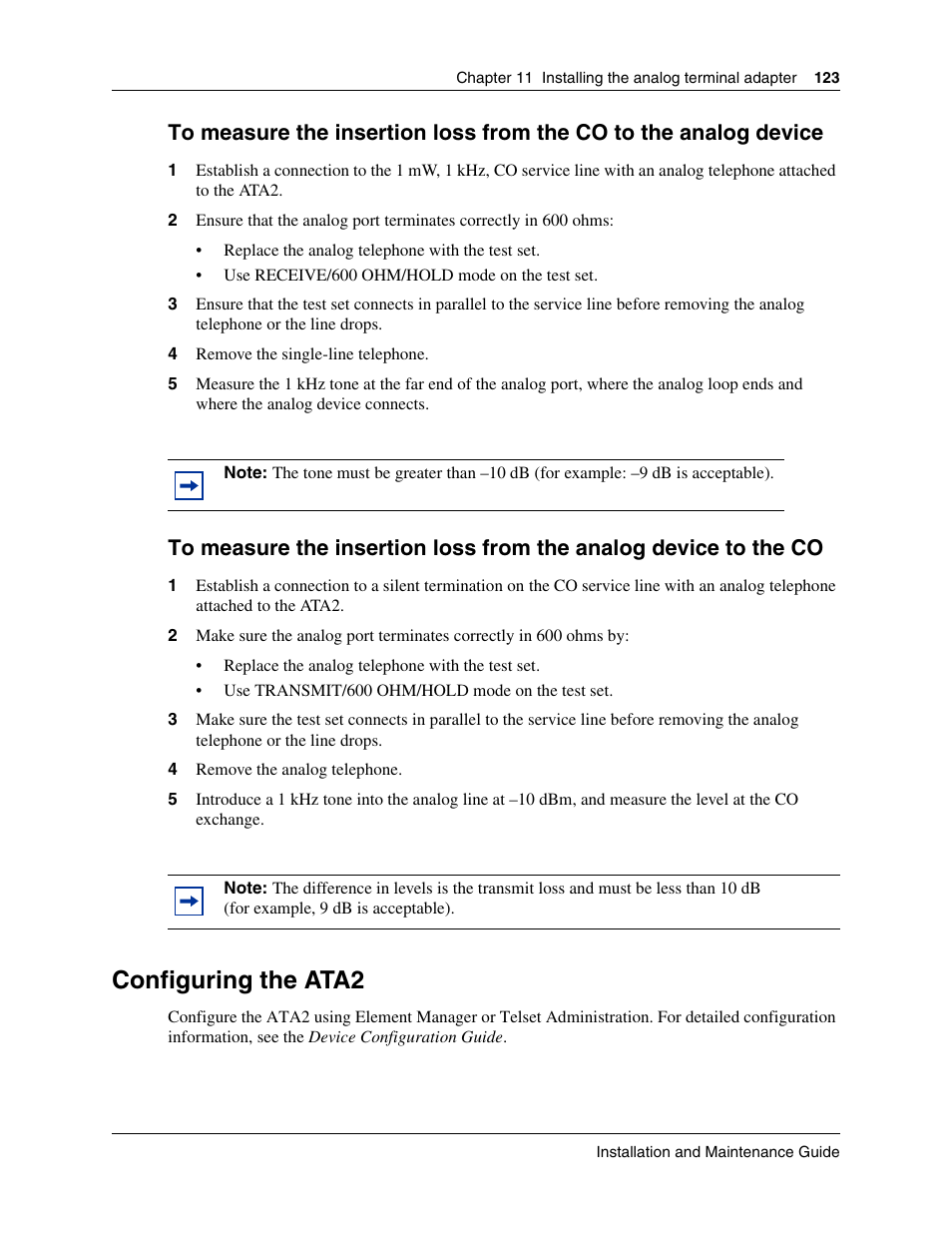 Configuring the ata2 | Nortel Networks BCM50 User Manual | Page 123 / 280