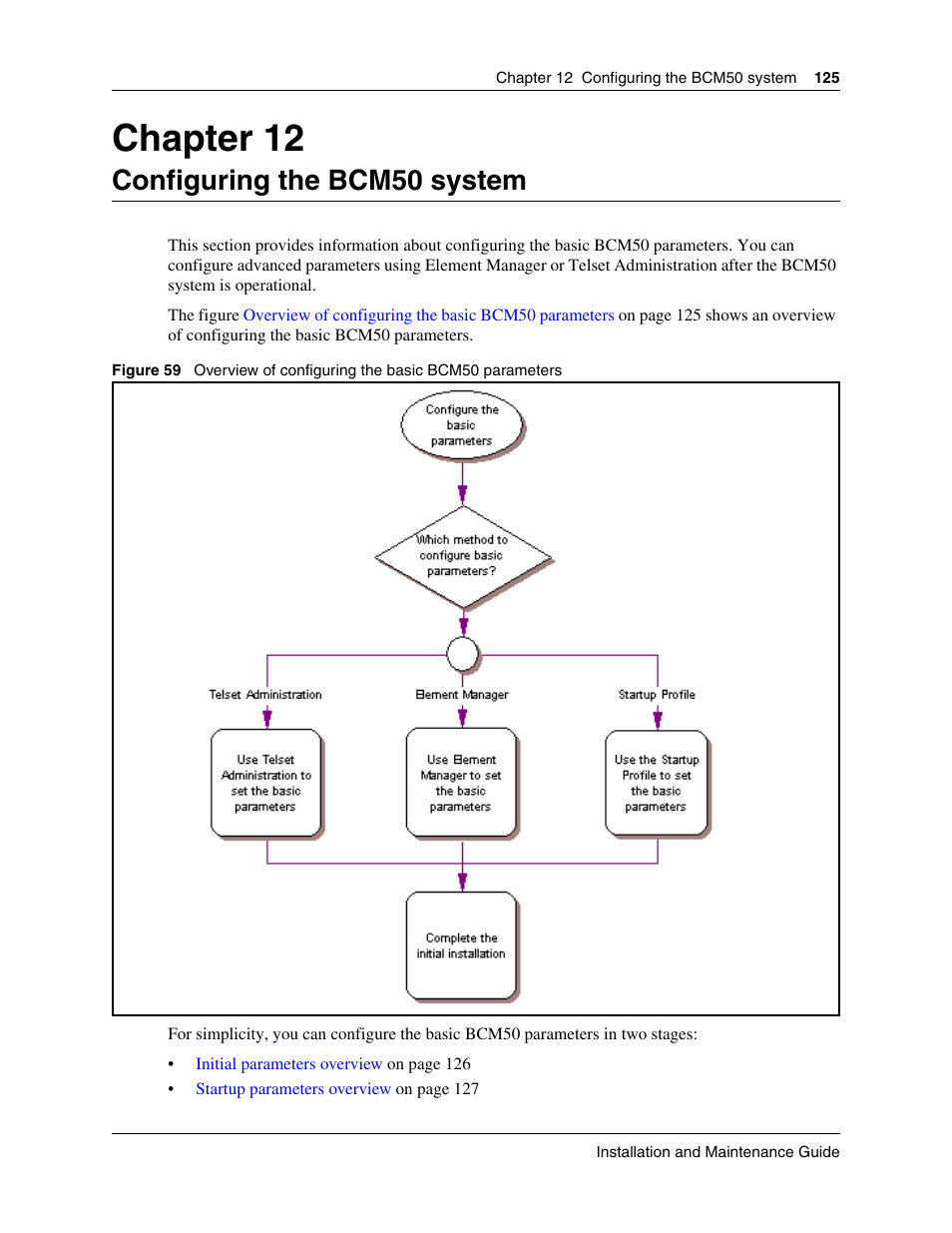 Configuring the bcm50 system, Chapter 12 configuring the bcm50 system, Chapter 12 | Nortel Networks BCM50 User Manual | Page 125 / 280