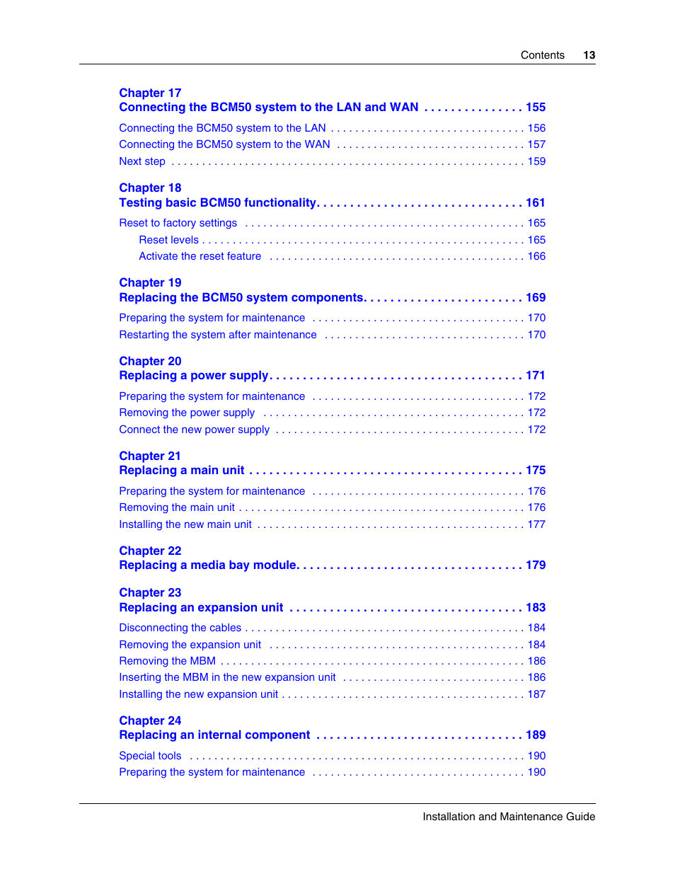 Nortel Networks BCM50 User Manual | Page 13 / 280