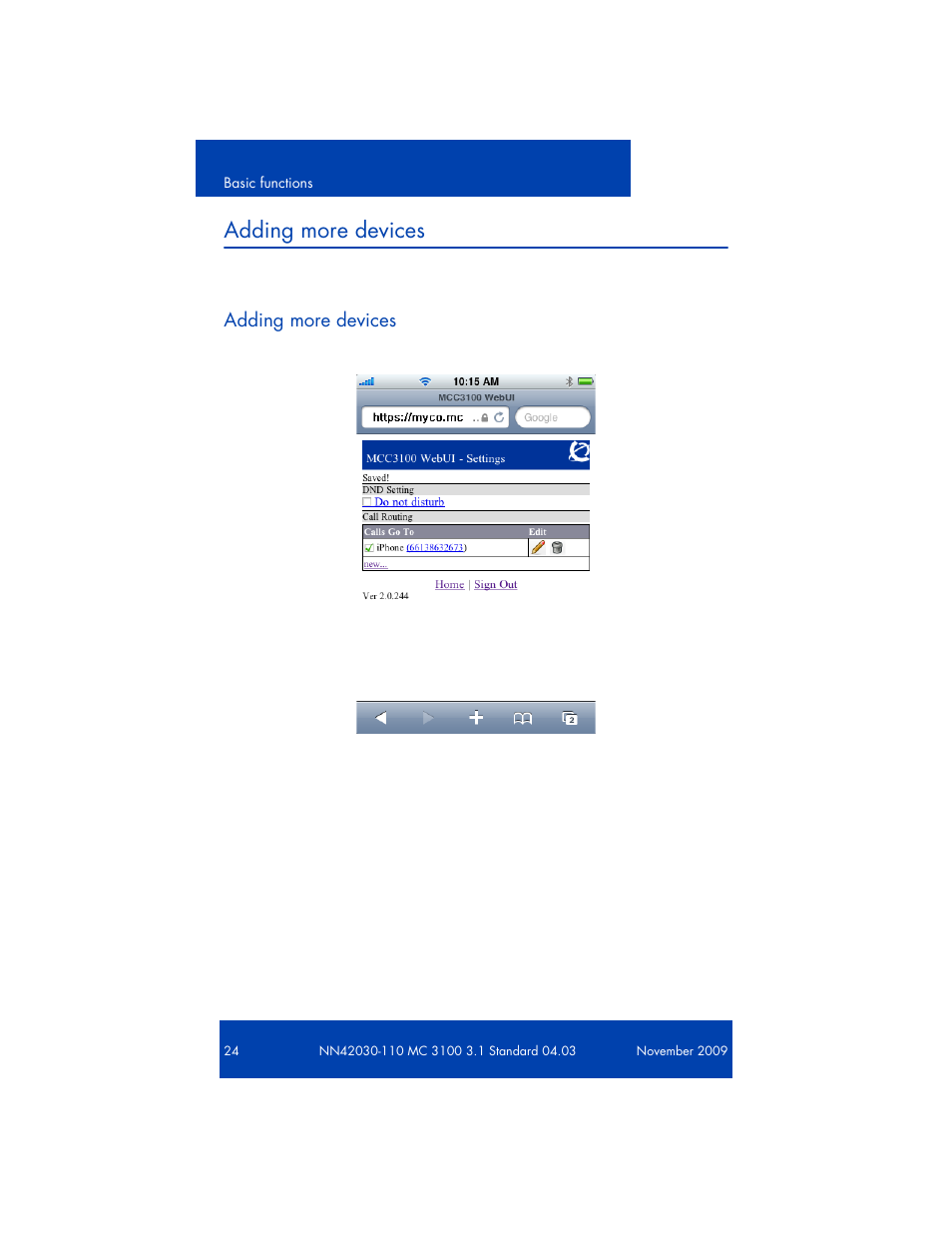 Adding more devices | Nortel Networks 3100  EN User Manual | Page 24 / 34