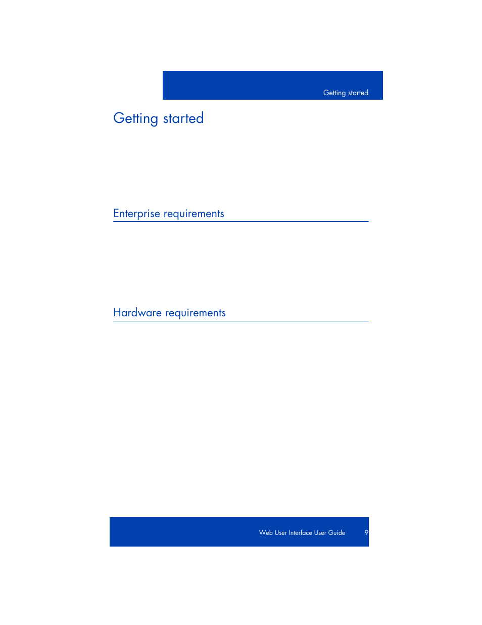 Getting started, Enterprise requirements, Hardware requirements | Nortel Networks 3100  EN User Manual | Page 9 / 34