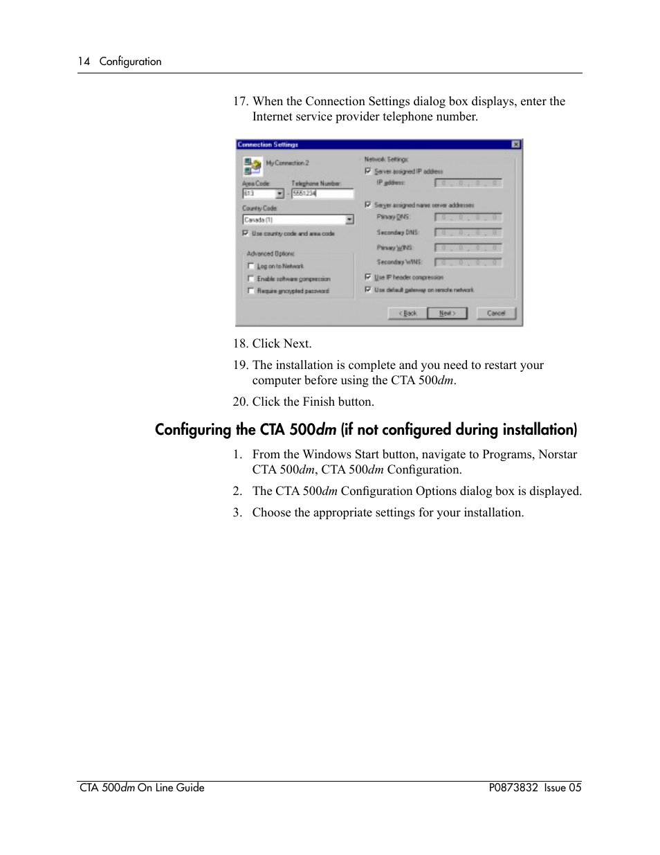 Nortel Networks CTA 500dm User Manual | Page 14 / 86