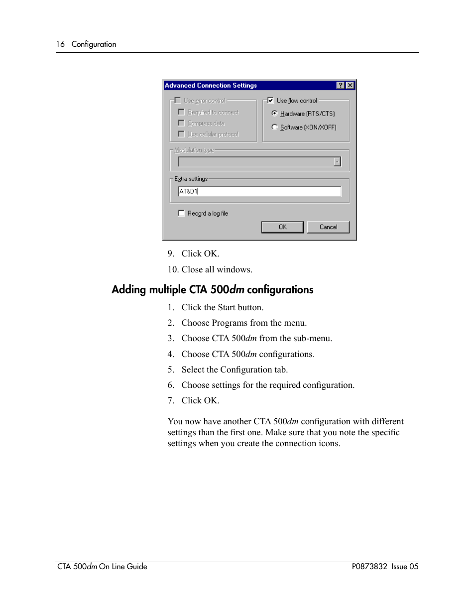 Adding multiple cta500dm configurations | Nortel Networks CTA 500dm User Manual | Page 16 / 86