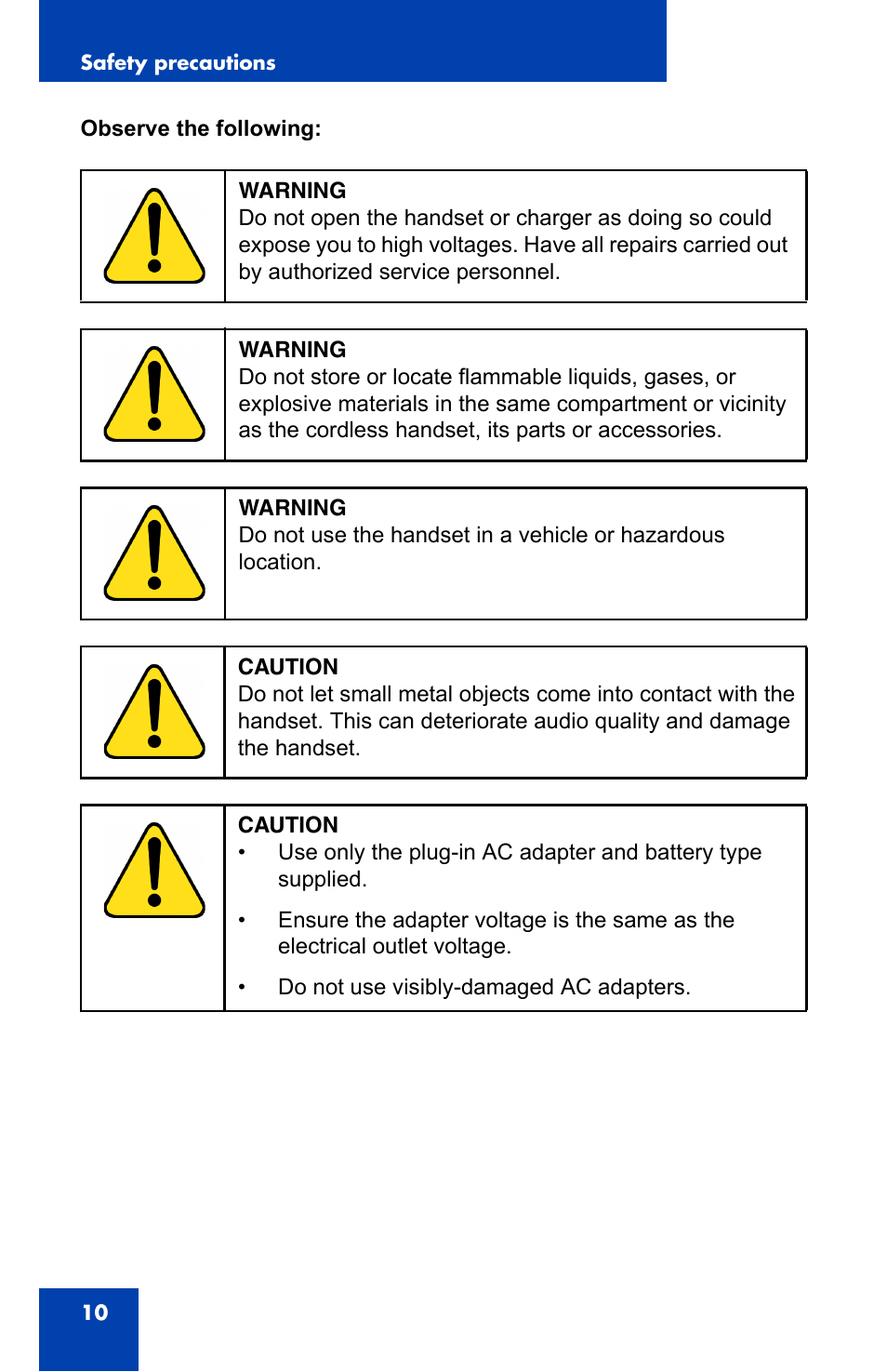 Nortel Networks 4060 User Manual | Page 10 / 174