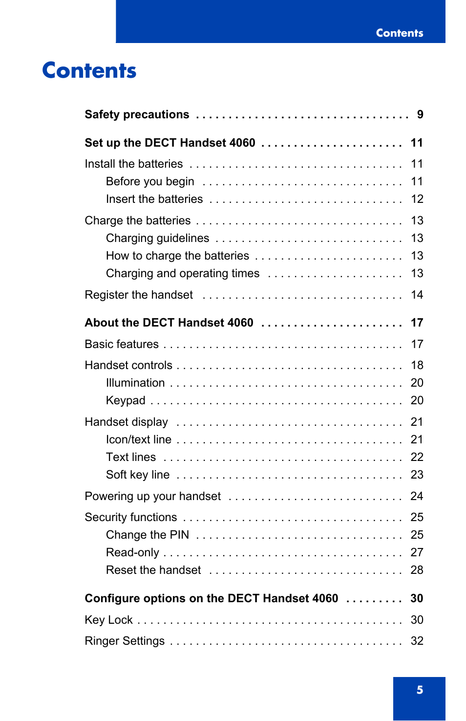 Nortel Networks 4060 User Manual | Page 5 / 174