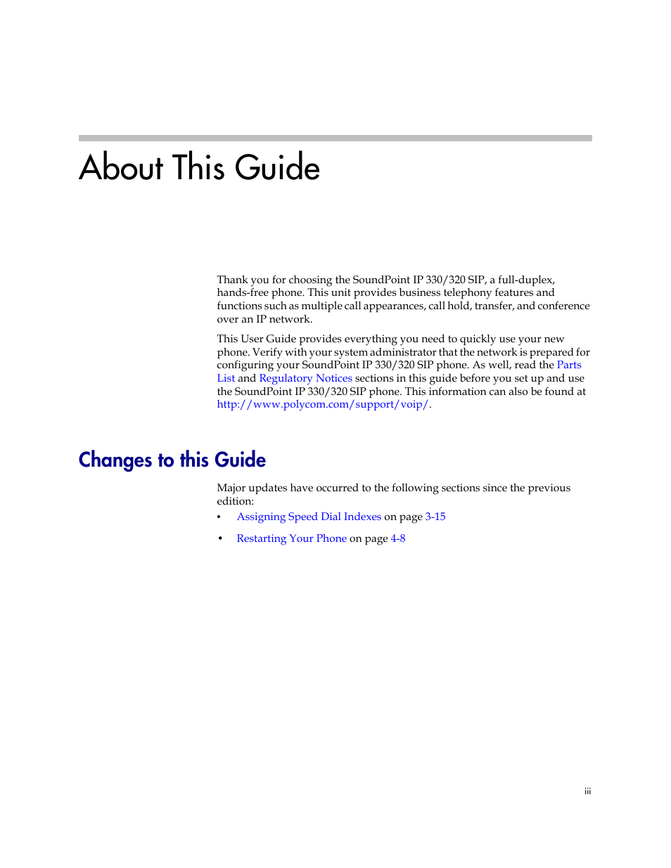 Changes to this guide, About this guide | Nortel Networks 330 User Manual | Page 3 / 86