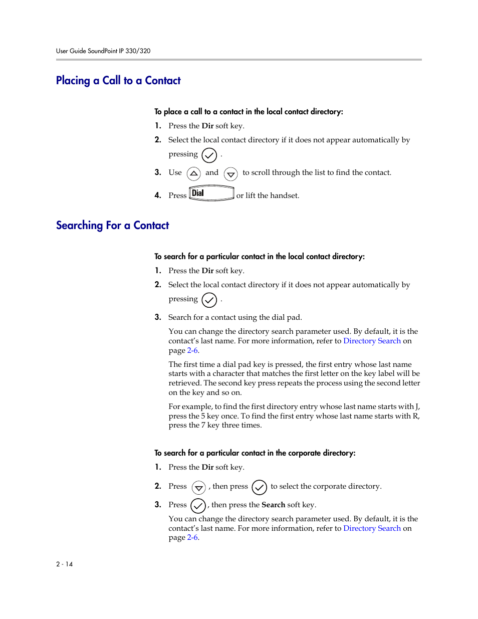 Placing a call to a contact, Searching for a contact | Nortel Networks 330 User Manual | Page 36 / 86