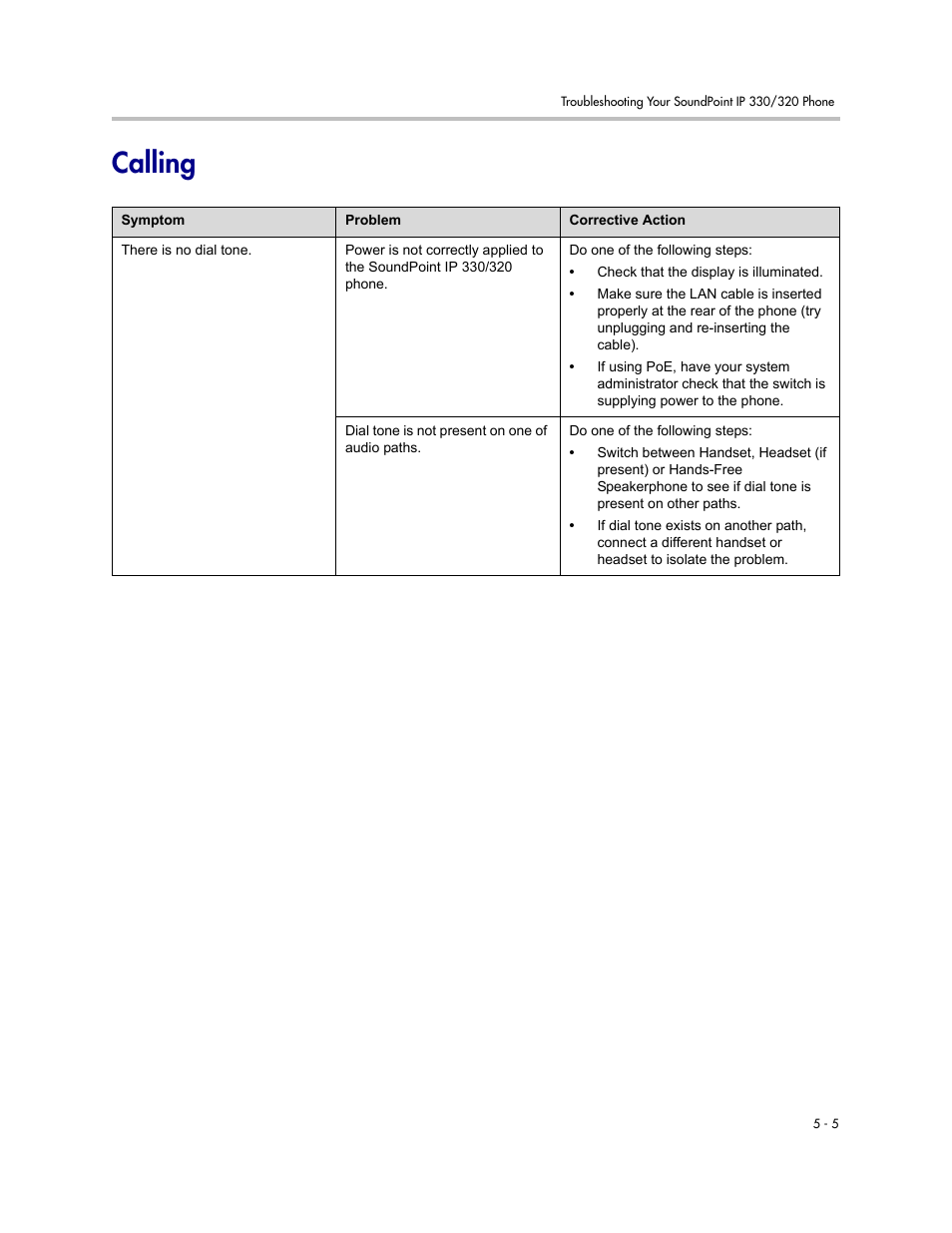 Calling, Calling –5 | Nortel Networks 330 User Manual | Page 75 / 86