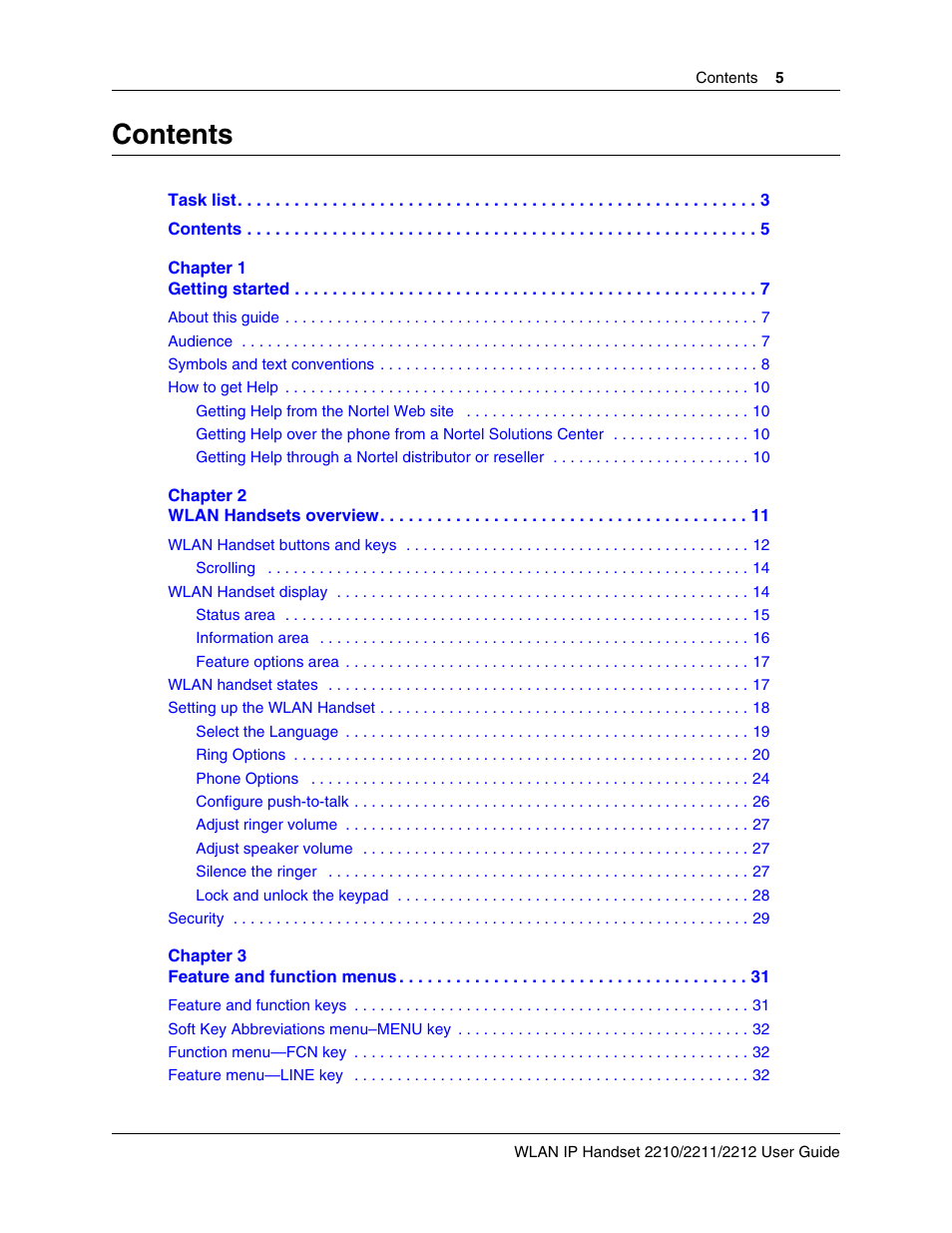 Nortel Networks 2212 User Manual | Page 5 / 61