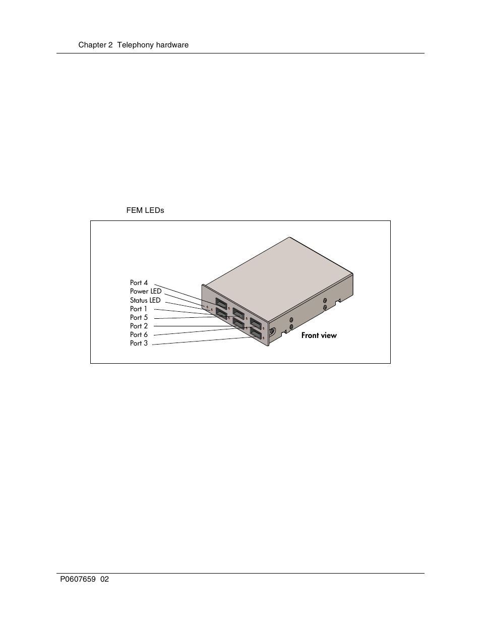 Fiber expansion media bay module, Figure 35, Fem leds | Nortel Networks BCM1000 User Manual | Page 102 / 347