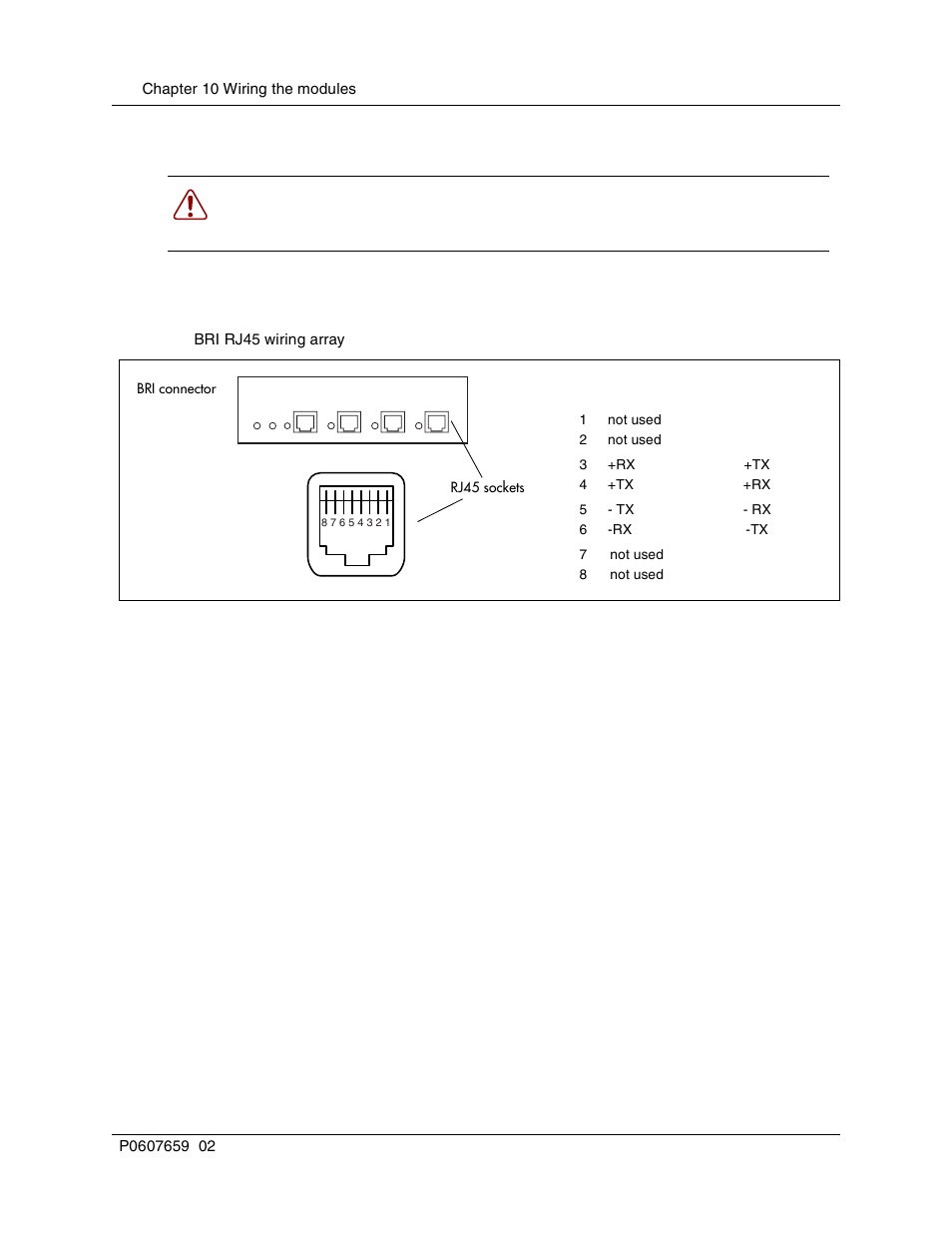 Figure 65, Bri rj45 wiring array, Connect cables | Nortel Networks BCM1000 User Manual | Page 178 / 347