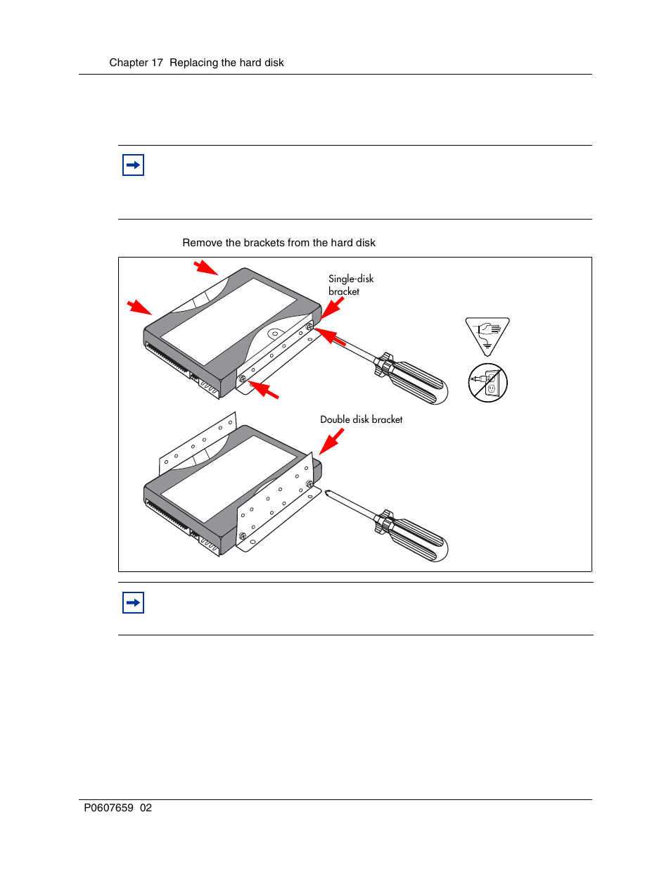 Figure 105 remove the brackets from the hard disk | Nortel Networks BCM1000 User Manual | Page 246 / 347