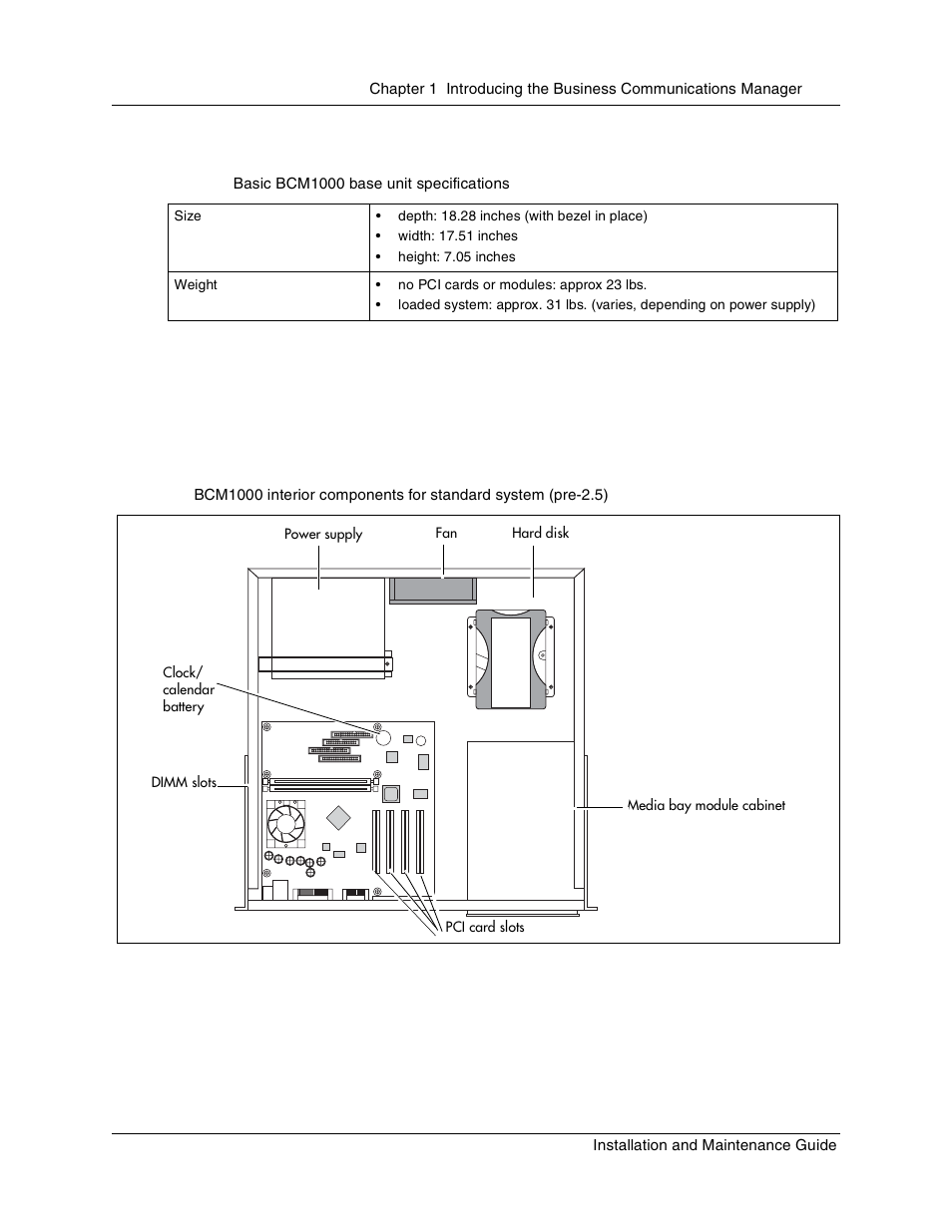 Figure 16, Table 4, Basic bcm1000 base unit specifications | Nortel Networks BCM1000 User Manual | Page 71 / 347