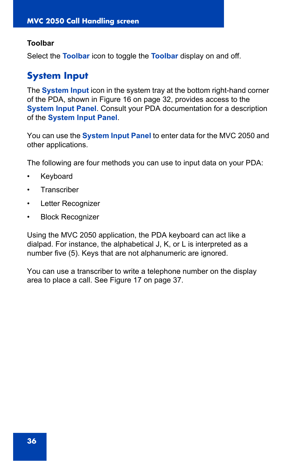 System input | Nortel Networks N0035509 User Manual | Page 36 / 90