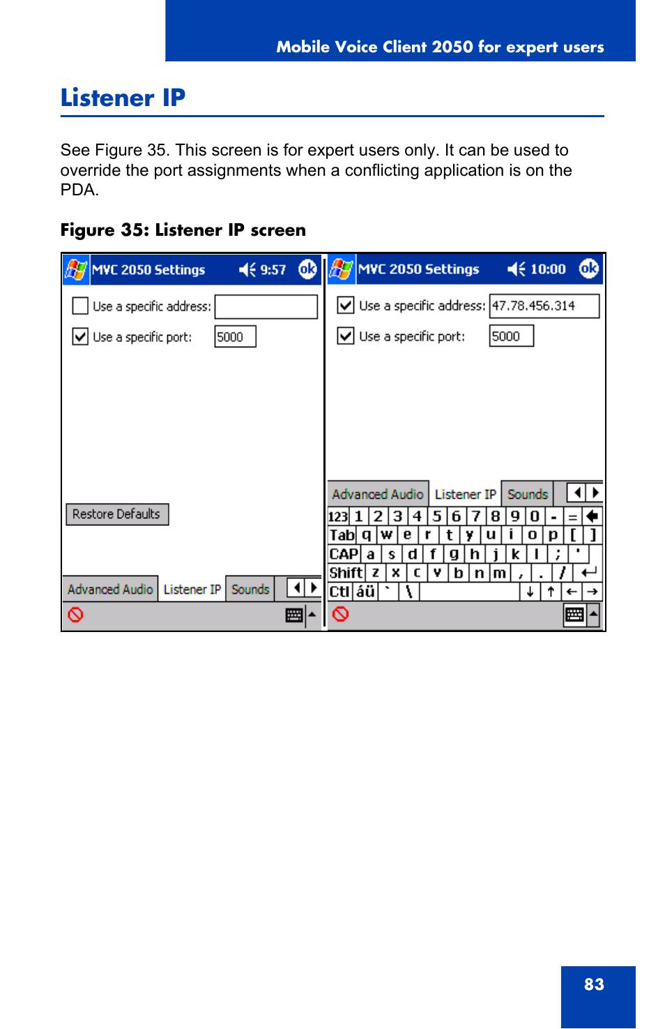 Listener ip | Nortel Networks N0035509 User Manual | Page 83 / 90