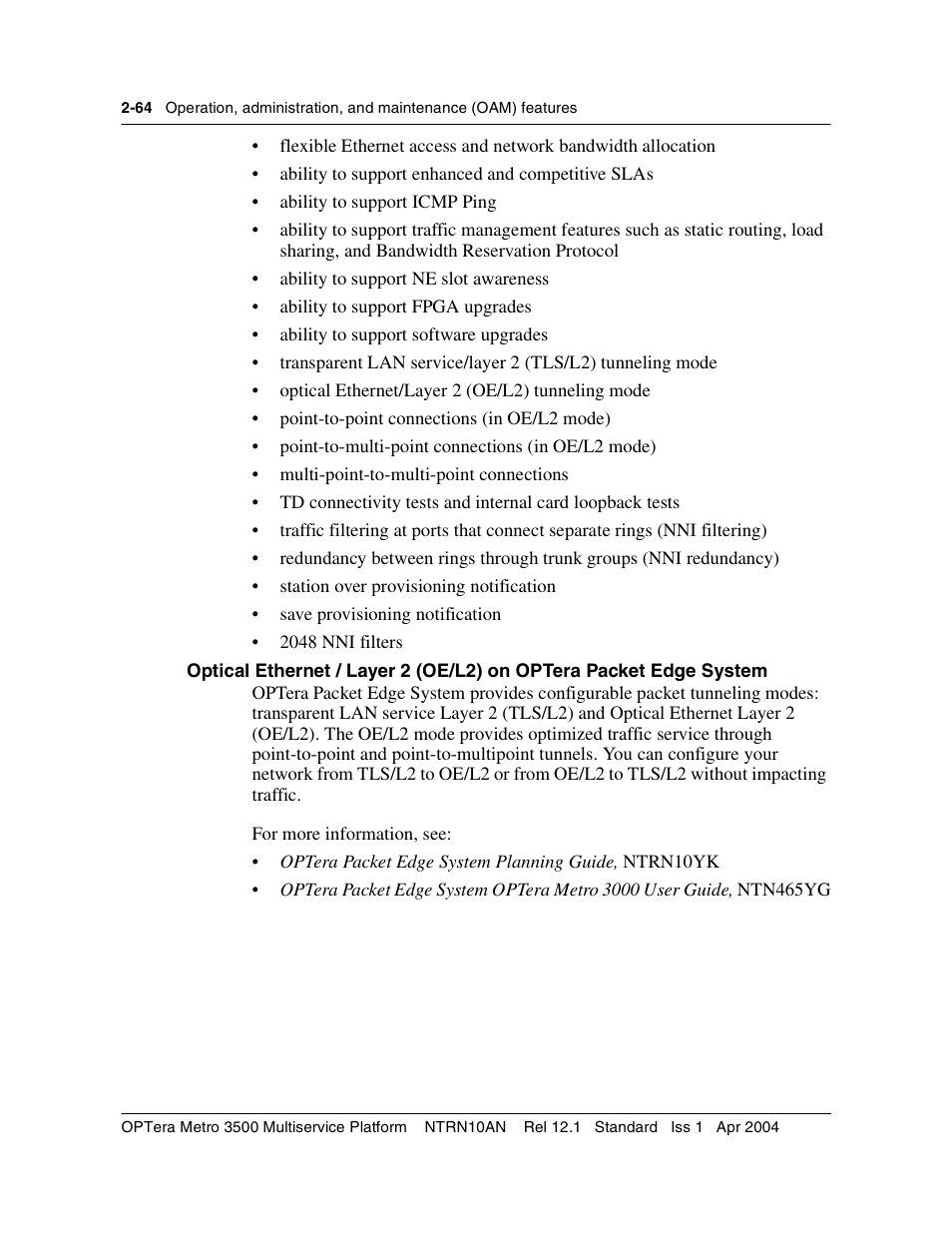 Nortel Networks OPTera Metro 3500 User Manual | Page 102 / 342