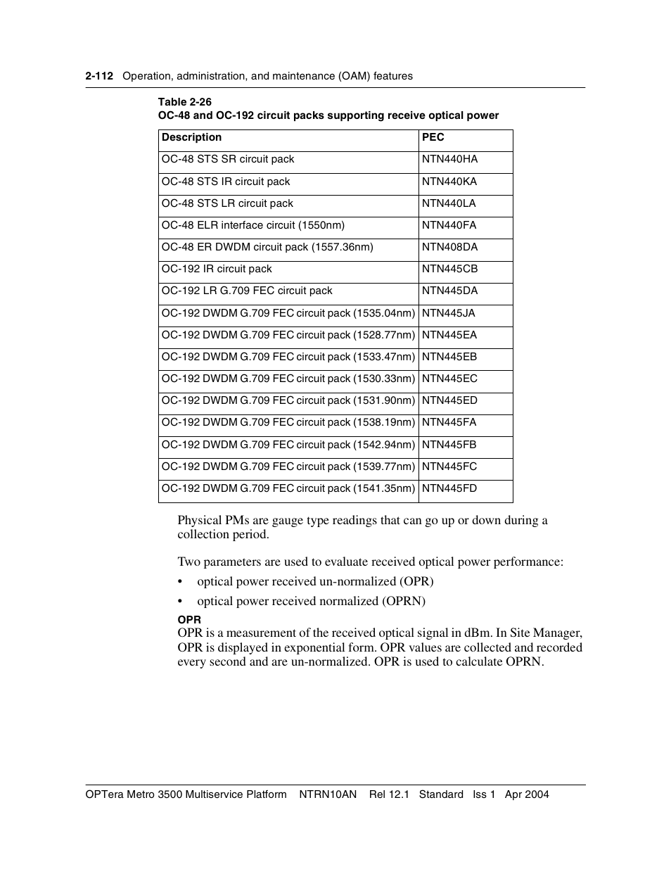 Nortel Networks OPTera Metro 3500 User Manual | Page 150 / 342