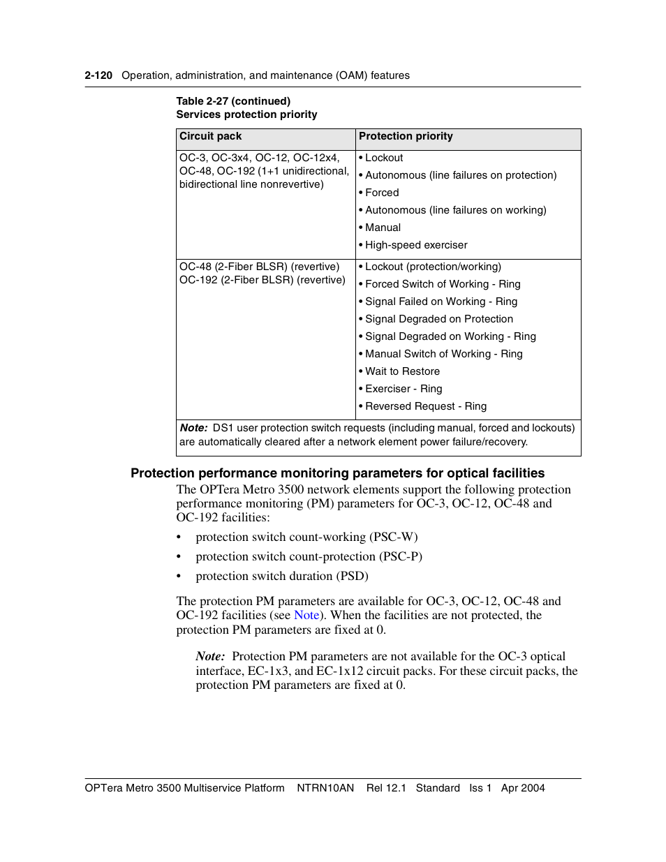 Nortel Networks OPTera Metro 3500 User Manual | Page 158 / 342