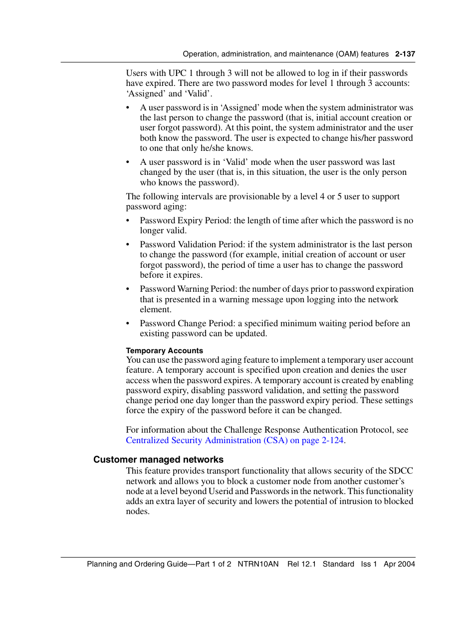 Customer managed networks, Customer managed networks 2-137 | Nortel Networks OPTera Metro 3500 User Manual | Page 175 / 342