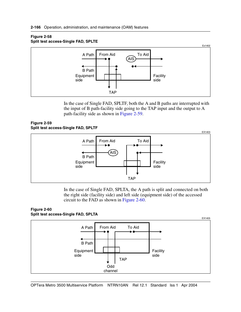 Figure 2-58, Figure 2-59, Figure 2-60 | N in | Nortel Networks OPTera Metro 3500 User Manual | Page 204 / 342