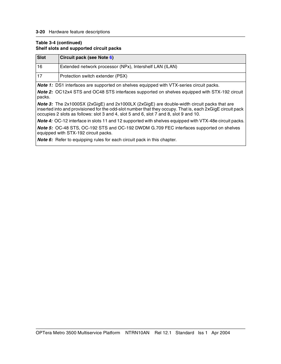 Nortel Networks OPTera Metro 3500 User Manual | Page 248 / 342