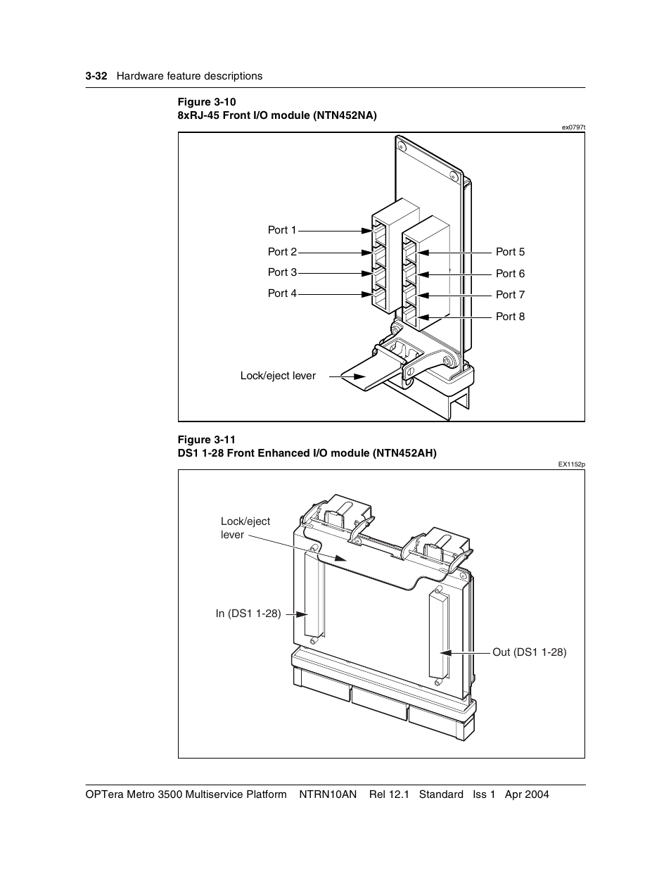 Figure 3-10, Figure 3-11 | Nortel Networks OPTera Metro 3500 User Manual | Page 260 / 342