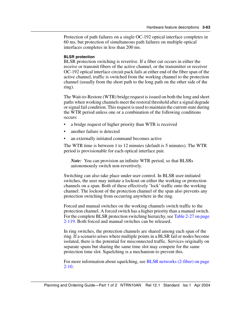 Nortel Networks OPTera Metro 3500 User Manual | Page 291 / 342