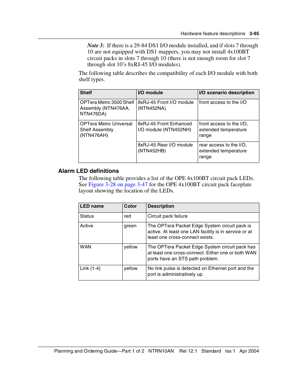 Nortel Networks OPTera Metro 3500 User Manual | Page 323 / 342