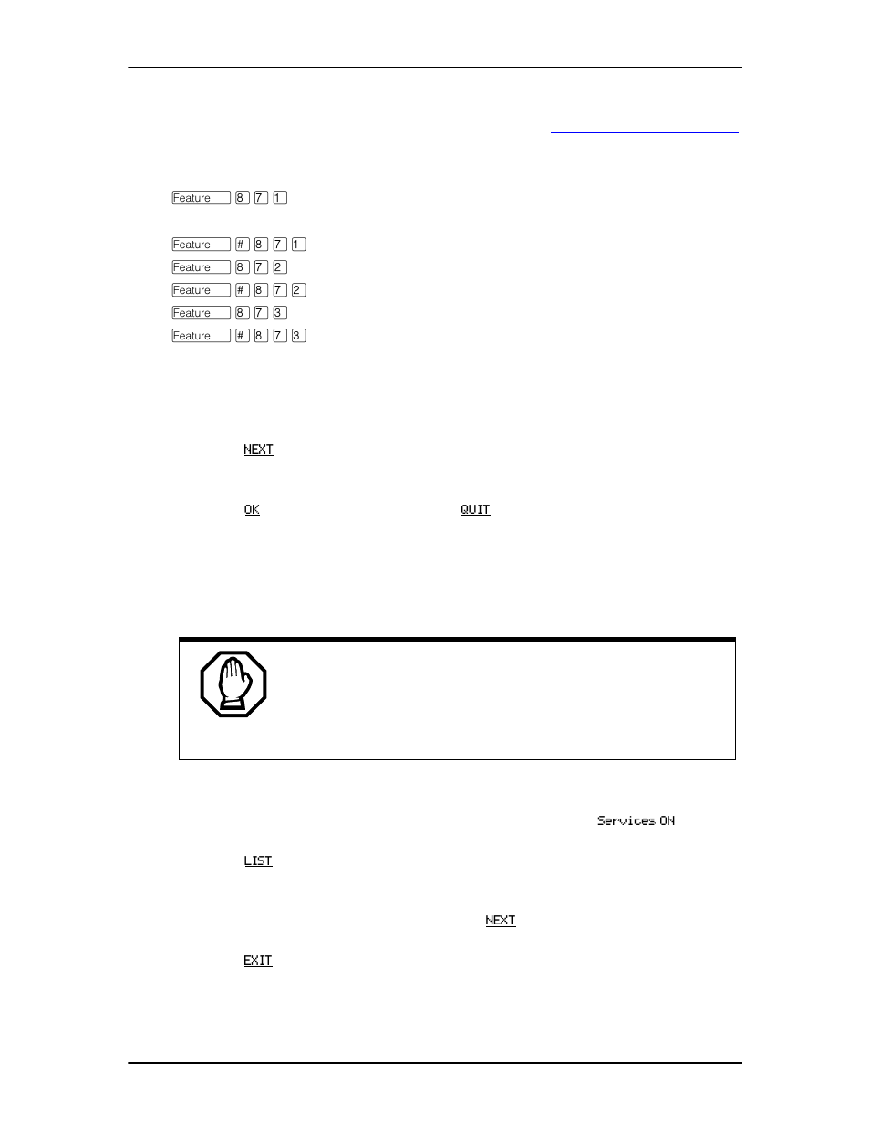 Turning services on and off using feature codes | Nortel Networks Enterprise Edge Feature Programming Telephone User Manual | Page 119 / 170