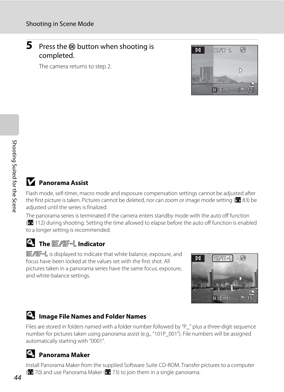 Press the, Button when shooting is completed | Nikon S610 - S610c User Manual | Page 56 / 151