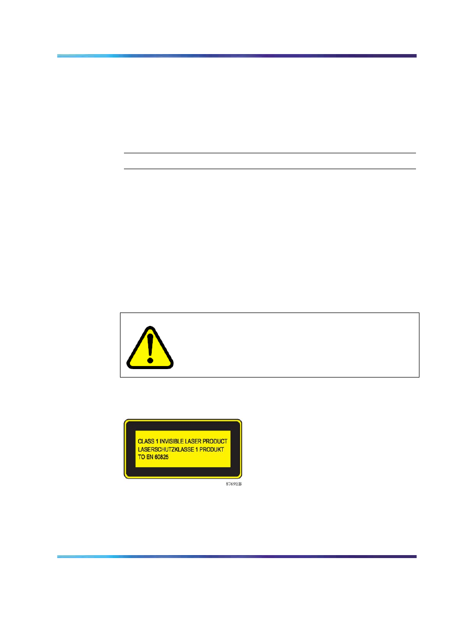 Product safety warnings and information, Esd and installation caution messages, Laser safety warnings | Nortel Networks 8300 User Manual | Page 18 / 52