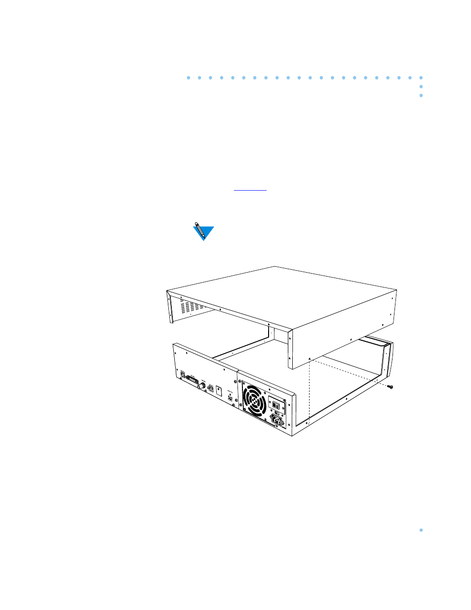 Assembly instructions, 1 lower the remote annex 6300’s cover onto the uni, 2 secure the cover by installing the 17 screws bac | Figure c-3 . replacing the remote annex 6300 cover | Nortel Networks 6300 User Manual | Page 121 / 138