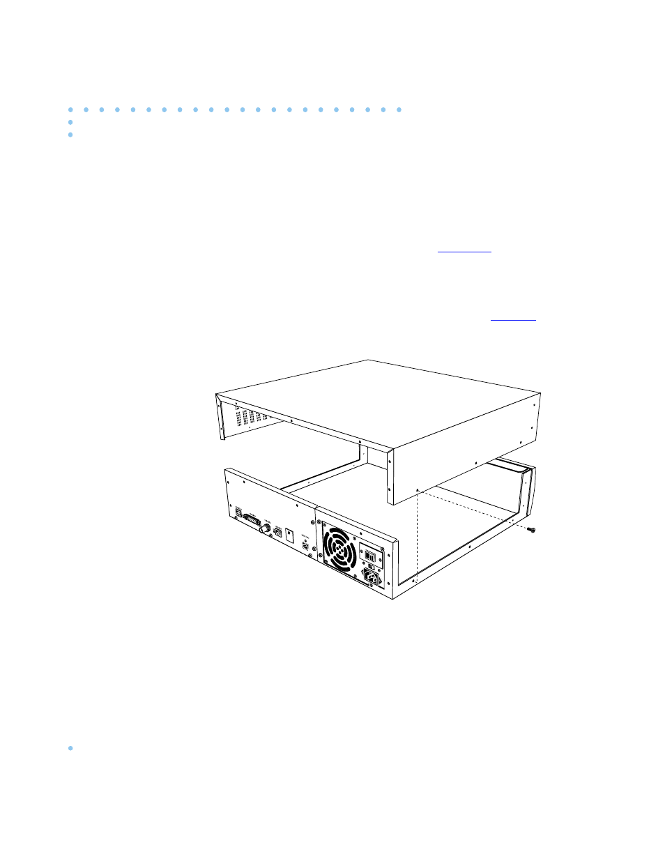 Disassembly instructions, 1 unplug the unit, 2 disconnect all the cables | 3 remove the screws from the side and back of the, 4 slide the cover back and lift the cover vertical, Figure d-1 . removing the remote annex 6300 cover | Nortel Networks 6300 User Manual | Page 126 / 138