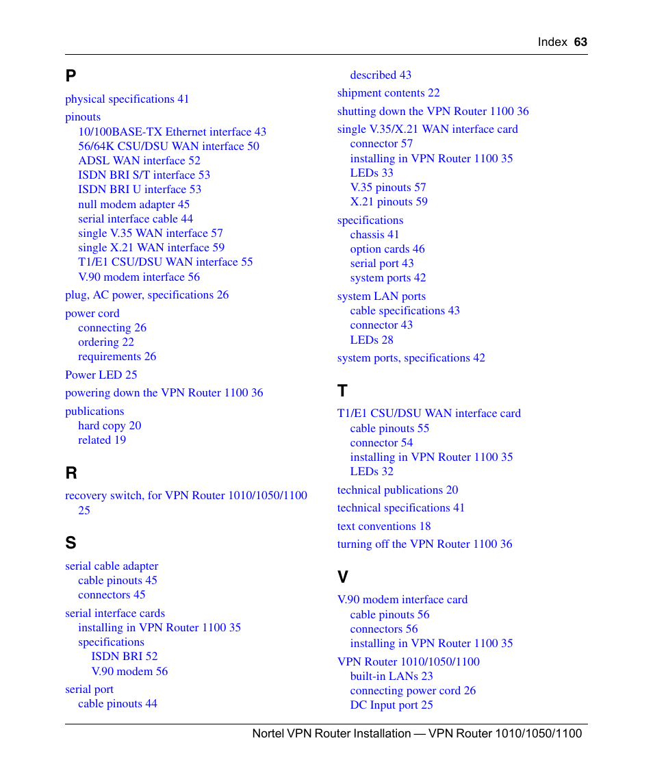 Nortel Networks Accelar 1050 User Manual | Page 63 / 64