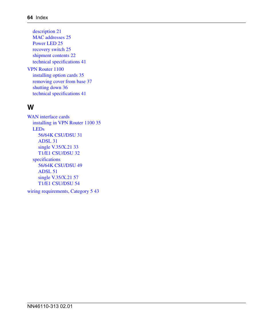 Nortel Networks Accelar 1050 User Manual | Page 64 / 64