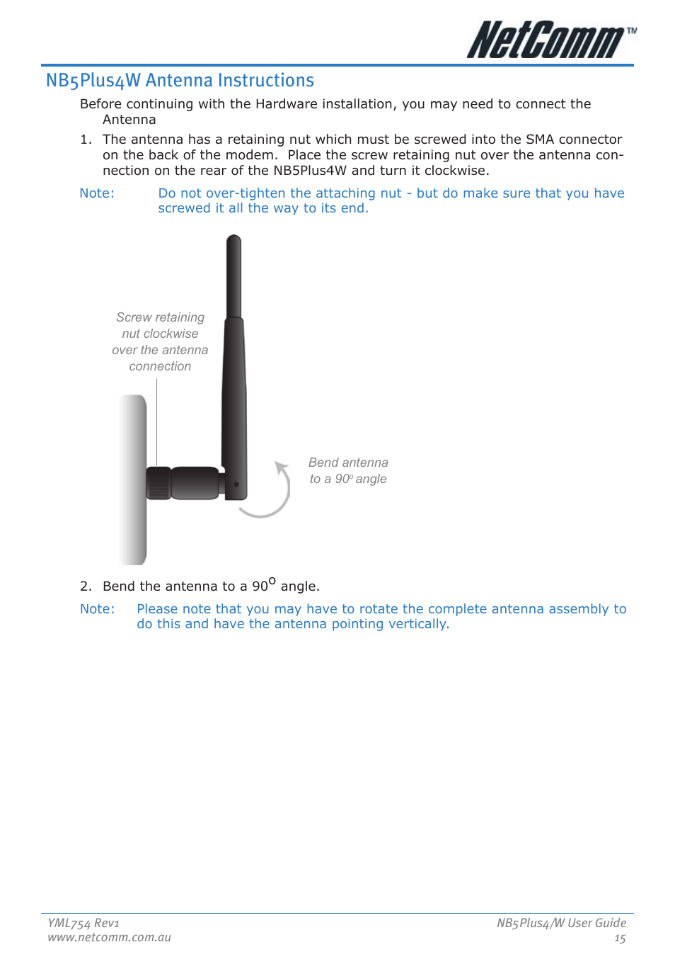 Nb5plus4w antenna instructions | Nortel Networks NB5PLUS4/W User Manual | Page 15 / 112