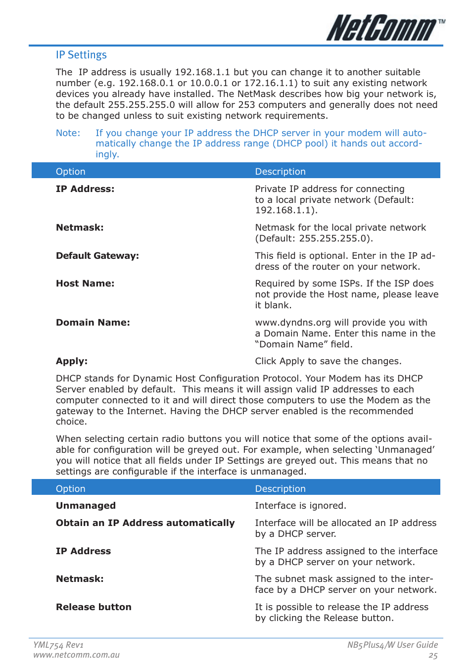 Ip settings | Nortel Networks NB5PLUS4/W User Manual | Page 25 / 112