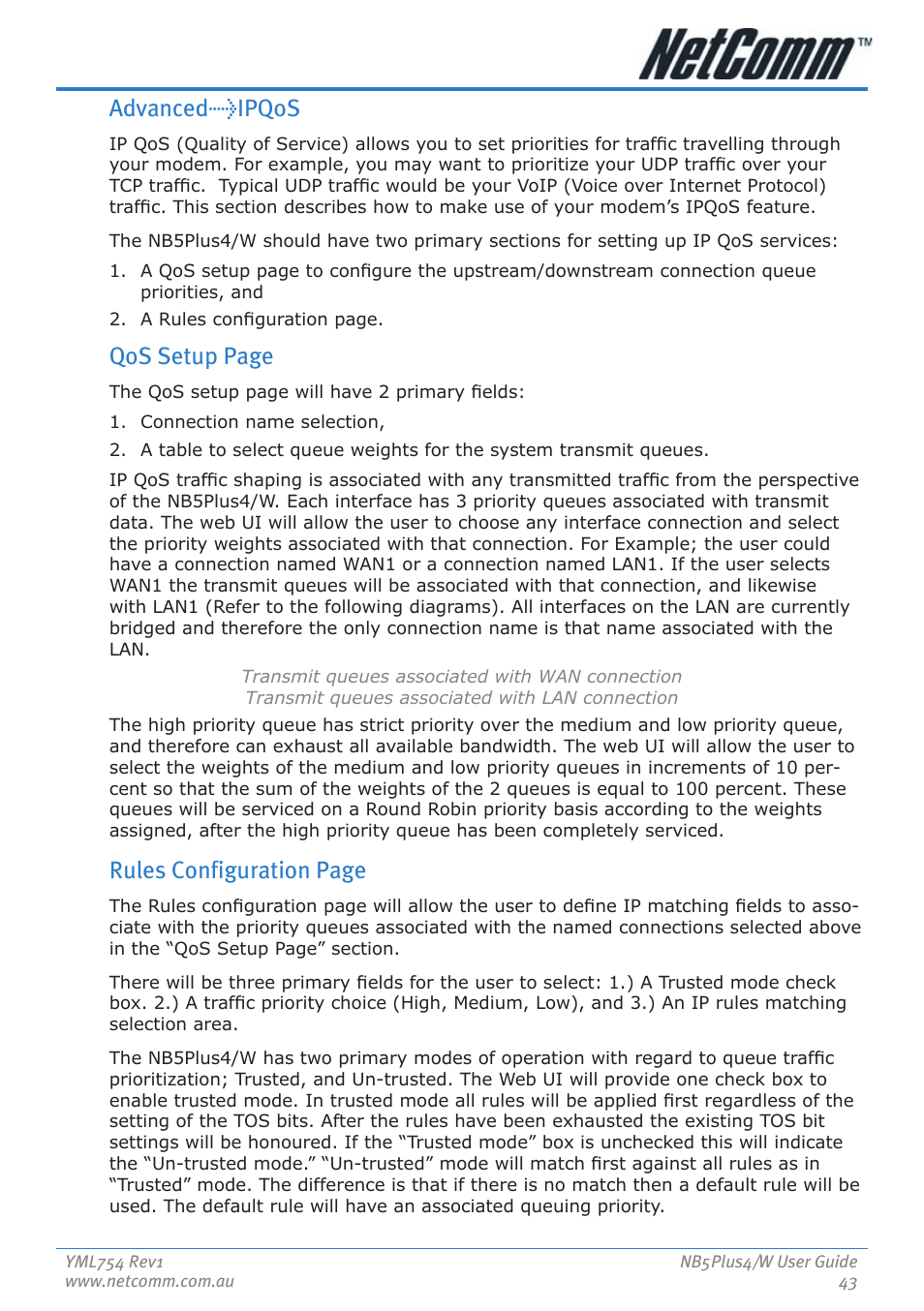 Advanced>ipqos, Qos setup page, Rules configuration page | Nortel Networks NB5PLUS4/W User Manual | Page 43 / 112