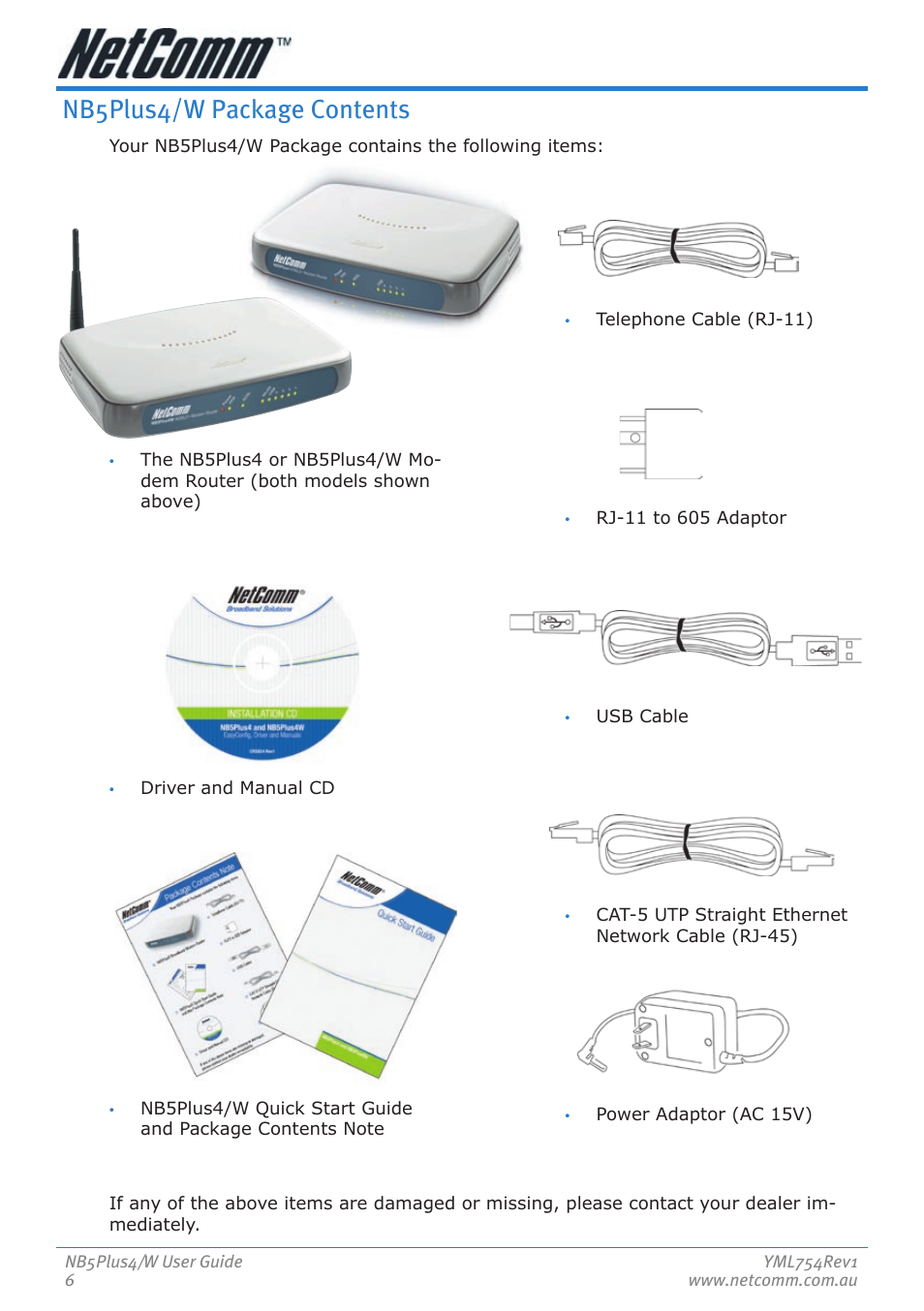 Nb5plus4/w package contents | Nortel Networks NB5PLUS4/W User Manual | Page 6 / 112