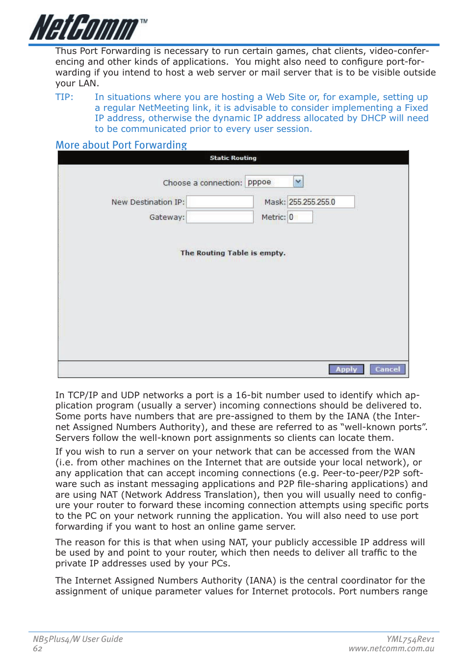 More about port forwarding | Nortel Networks NB5PLUS4/W User Manual | Page 62 / 112