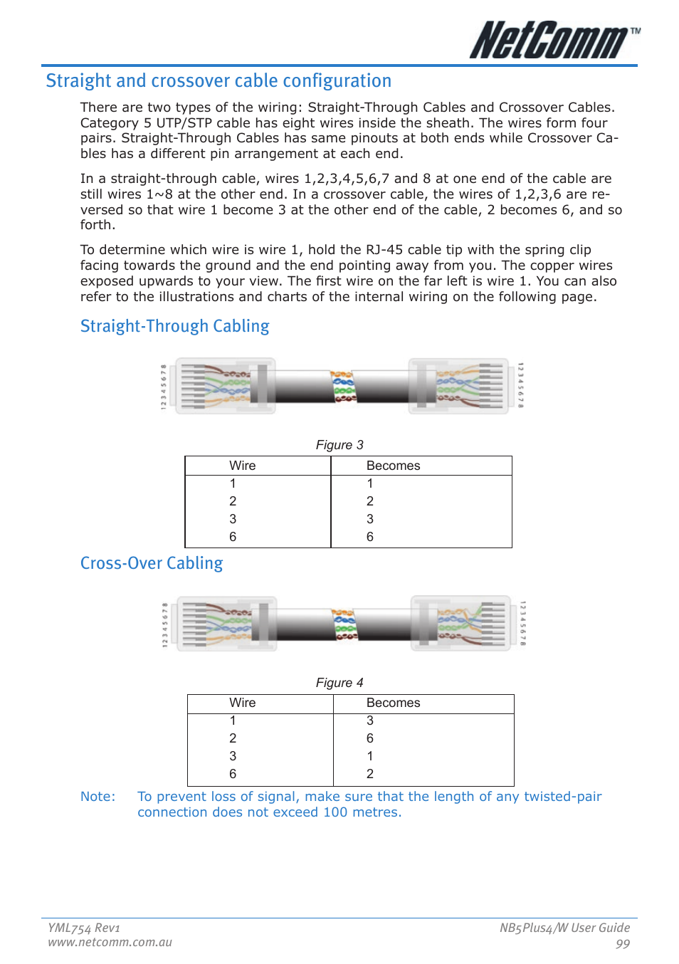 Straight and crossover cable configuration, Straight-through cabling, Cross-over cabling | Nortel Networks NB5PLUS4/W User Manual | Page 99 / 112