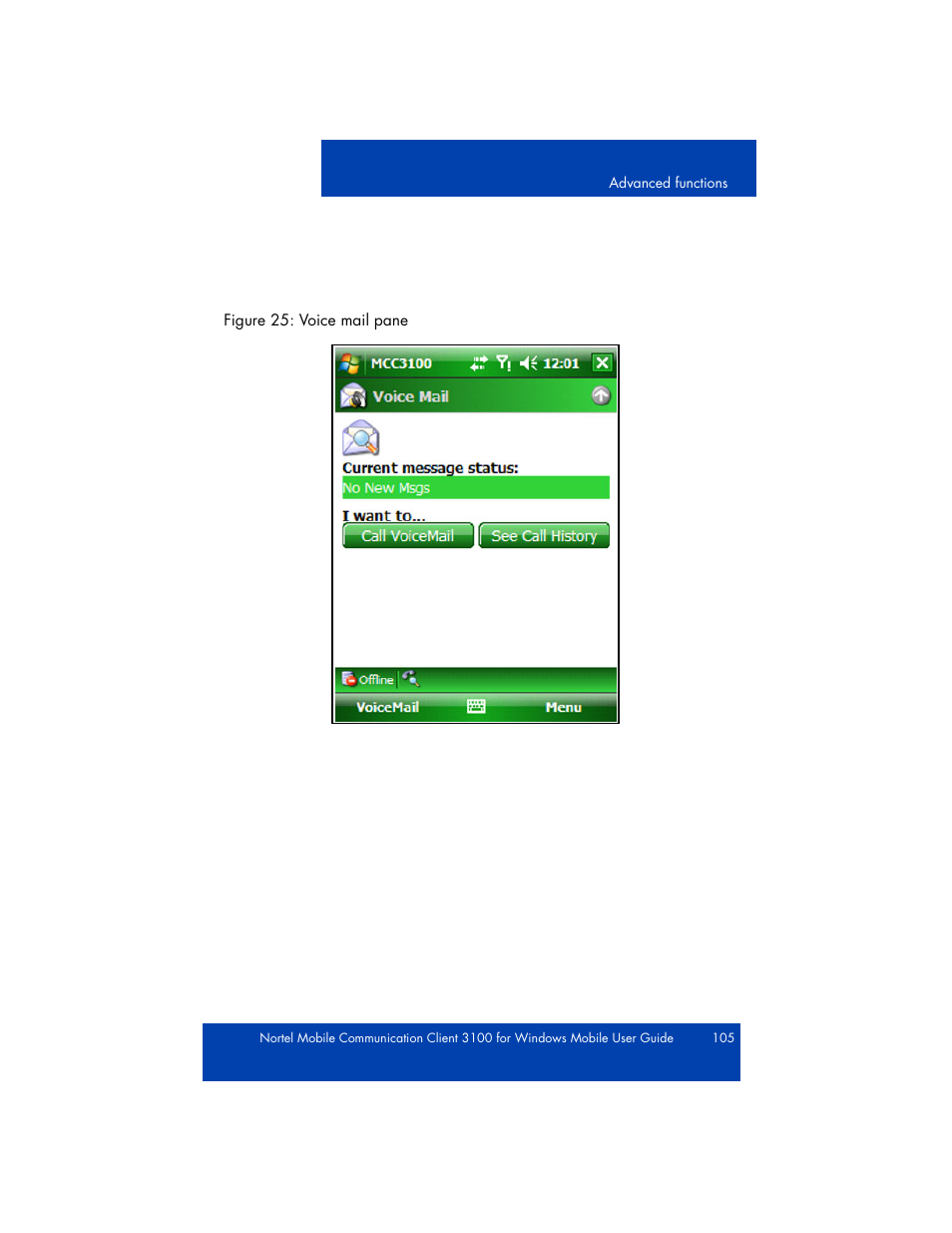 Accessing history from voice mail | Nortel Networks NN42030-107 User Manual | Page 105 / 112