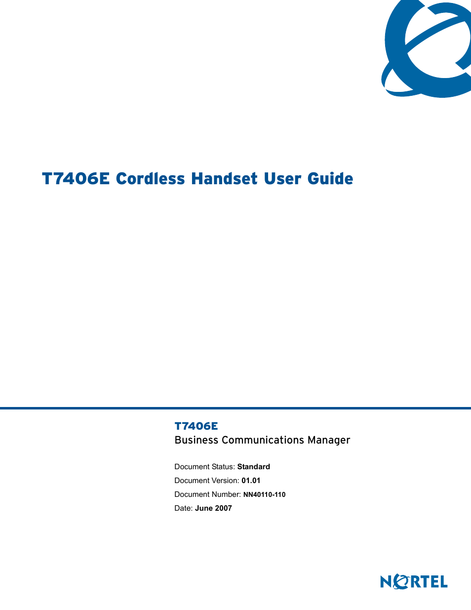 Nortel Networks T7406E User Manual | 34 pages