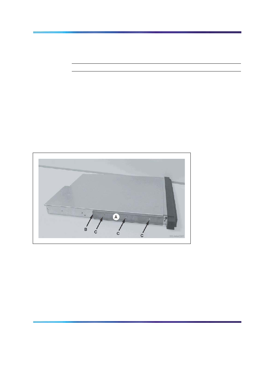 Preparing for rack-mounting, Figure 76 signaling server support bracket, Procedure 14 | Preparing the signaling server for rack-mounting | Nortel Networks NN43001-314 User Manual | Page 230 / 418