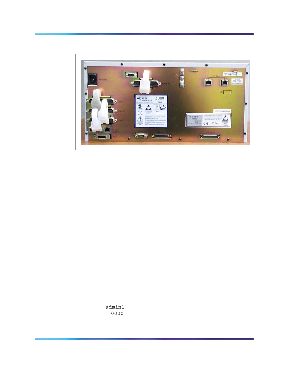 Figure 88 back of mg 1000b core | Nortel Networks NN43001-314 User Manual | Page 245 / 418