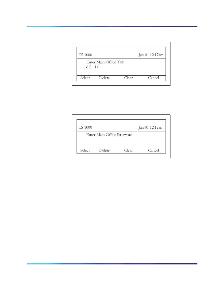 Figure 104 main office terminal number, Figure 105 main office password, Which sho | Nortel Networks NN43001-314 User Manual | Page 273 / 418