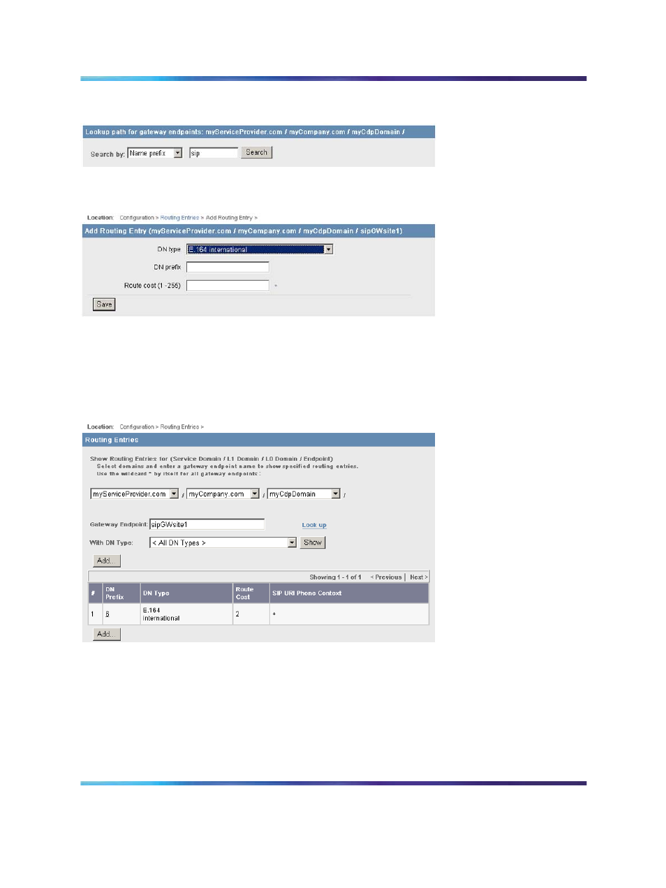 Figure 114 nrs lookup path for gateway endpoints, Figure 116 nrs add routing entry, Figure 112 | Figure 113 "nrs routing | Nortel Networks NN43001-314 User Manual | Page 307 / 418
