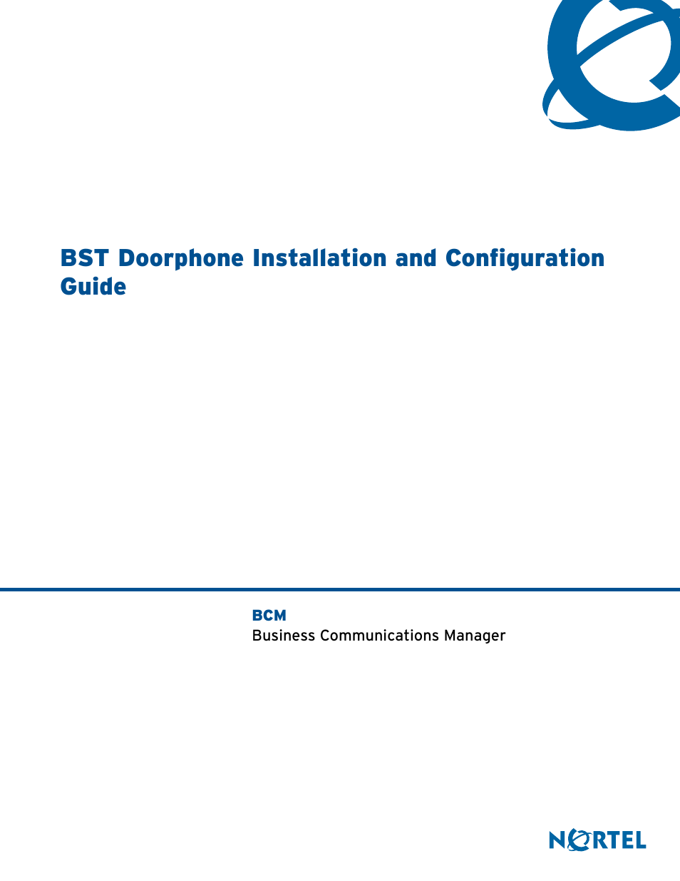 Nortel Networks BST Doorphone User Manual | 18 pages