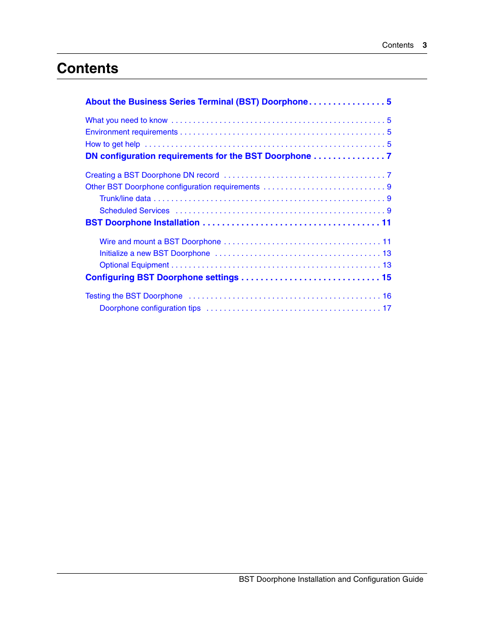 Nortel Networks BST Doorphone User Manual | Page 3 / 18